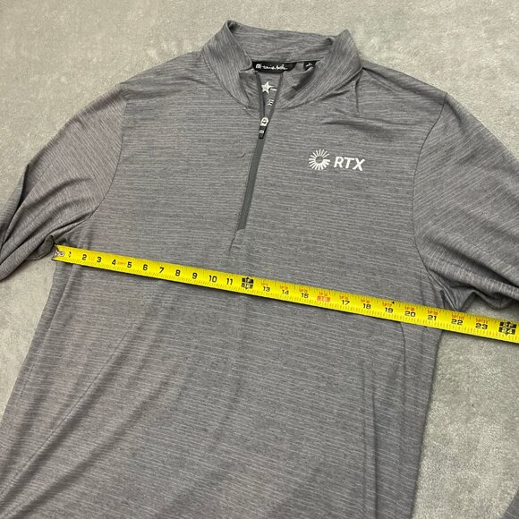 Travis Mathew Shirt Mens XL Lightweight 1/4 Zip Pullover Heather Gray Golf - Picture 5 of 9